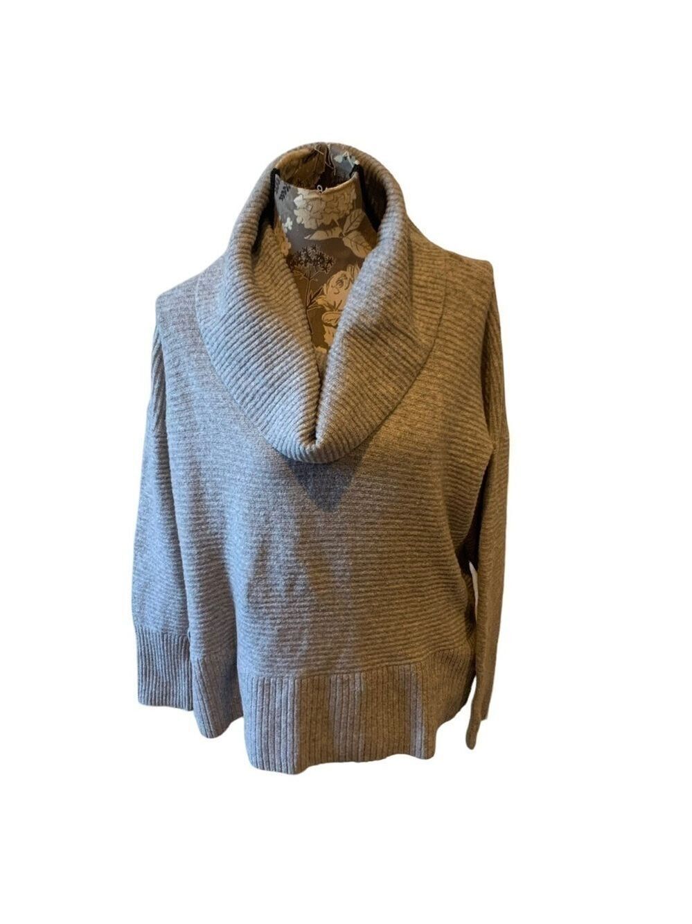 Gray Cowlneck Sweater size large 12/14 New with tags